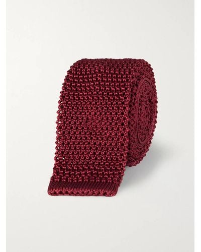 Charvet 5cm Knitted Silk Tie - Red