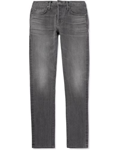 Tom Ford Slim-fit Selvedge Jeans - Gray