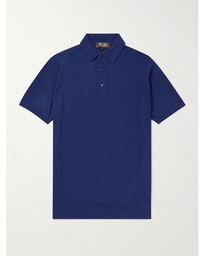 Loro Piana Wish® Wool Polo Shirt - Blue