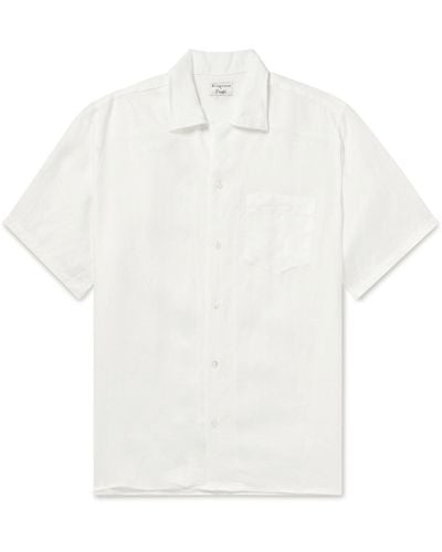 Kingsman Camp-collar Linen Shirt - White