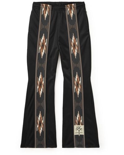 Kapital Kochi & Zephyr Straight-leg Webbing-trimmed Jersey Sweatpants - Black