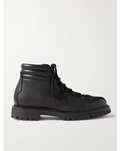 Yuketen Vettore Full-grain Leather Lace-up Boots - Black