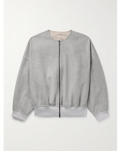 Fear Of God Double-faced Wool And Cashmere-blend Bomber Jacket - Grey