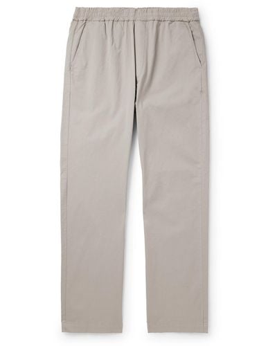 Barena Tosador Straight-leg Cotton-blend Twill Pants - Gray