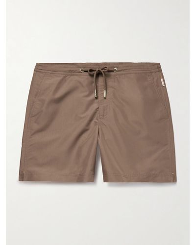 Orlebar Brown Bulldog Straight-leg Mid-length Swim Shorts - Brown