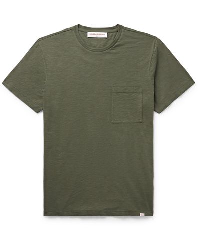 Orlebar Brown Ob Classic Slim-fit Garment-dyed Slub Cotton-jersey T-shirt - Green