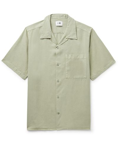 NN07 Julio 5029 Convertible-collar Twill Shirt - Green
