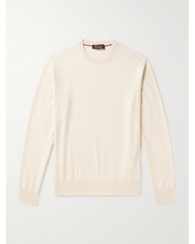Loro Piana Slim-fit Baby Cashmere Sweater - Natural