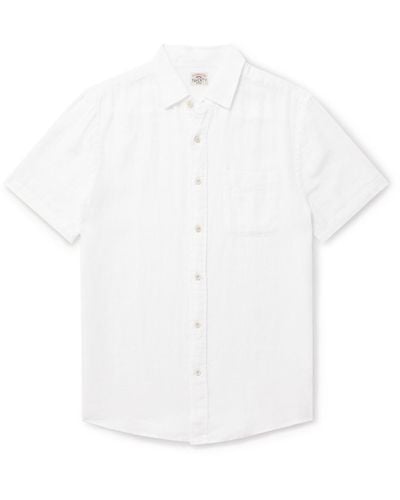 Faherty Laguna Linen Shirt - White