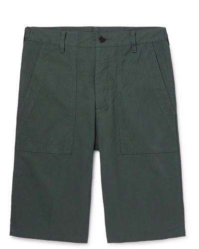 Visvim Alda Straight-leg Cotton-twill Bermuda Shorts - Gray