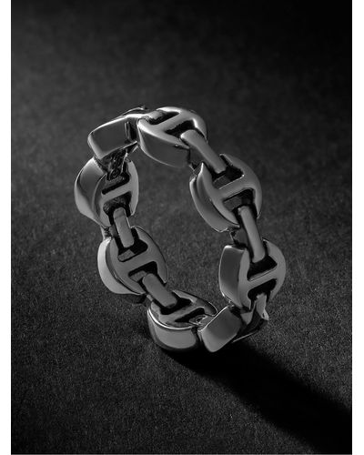 Hoorsenbuhs Dame Tri-link Silver Ring - Metallic