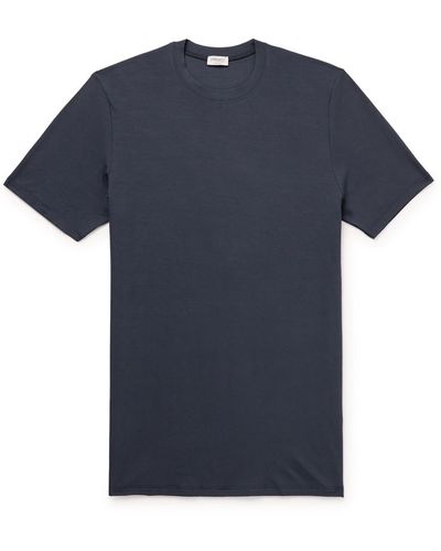 Zimmerli of Switzerland Pureness Stretch-tm Modal T-shirt - Blue
