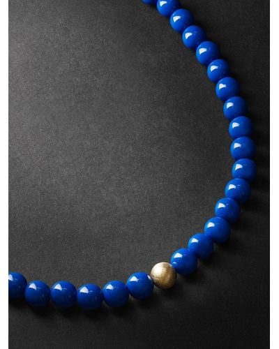 Lauren Rubinski Silver And Enamel Necklace - Blue