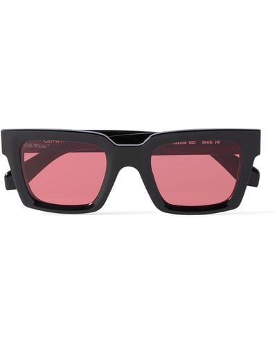 Off-White c/o Virgil Abloh Convertible Square-frame Acetate Optical Glasses - Pink