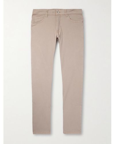 Peter Millar Wayfare Slim-fit Stretch-tm And Cotton-blend Twill Trousers - Natural