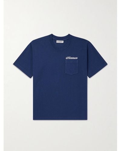 CHERRY LA T-shirt in jersey di cotone con logo - Blu
