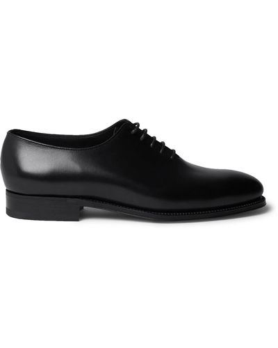 J.M. Weston Whole-cut Leather Oxford Shoes - Black