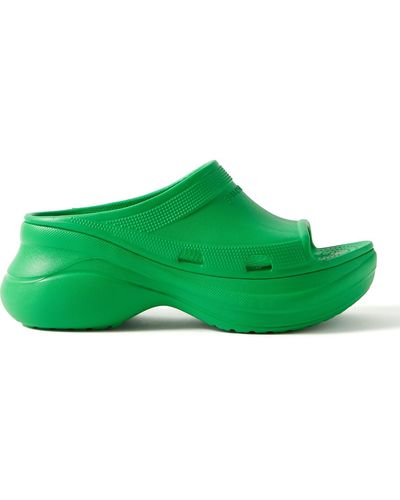 Balenciaga Crocs Pool Eva Slides - Green