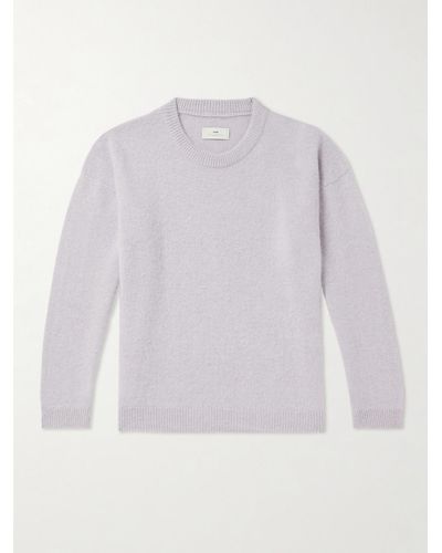 SSAM Pullover in cashmere spazzolato - Bianco