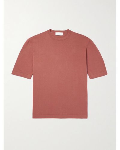 Lardini T-Shirt aus Baumwolle - Rot
