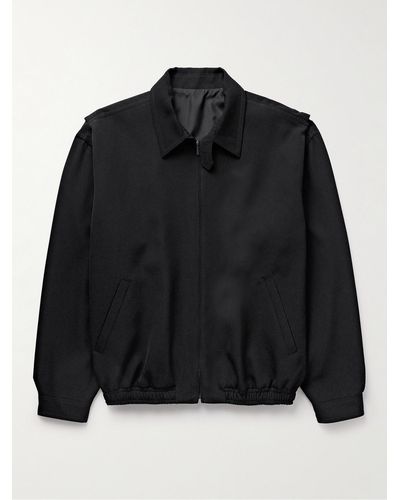 The Row Ronan Wool-twill Blouson Jacket - Black