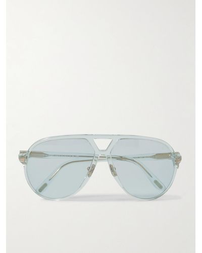 Tom Ford Bertrand Aviator-style Acetate Sunglasses - Blue