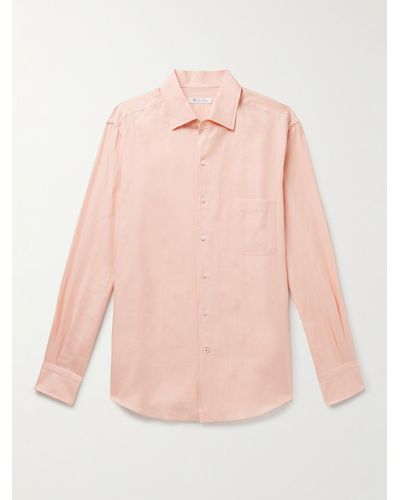 Loro Piana Camicia in lino André Arizona - Rosa