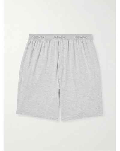 Calvin Klein Wide-leg Stretch-modal Jersey Pyjama Shorts - White