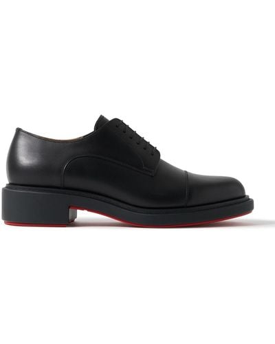 Christian Louboutin Urbino Leather Derby Shoes - Black