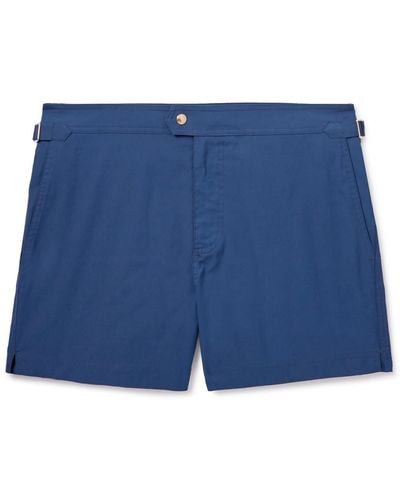 Tom Ford Slim-fit Short-length Swim Shorts - Blue