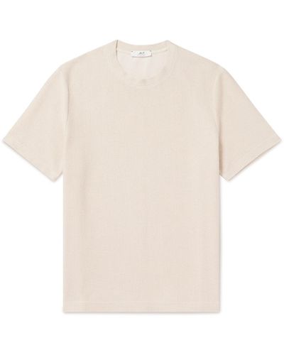 MR P. Textured Cotton T-shirt - White