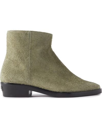 Fear Of God Western Low Suede Ankle Boots - Green
