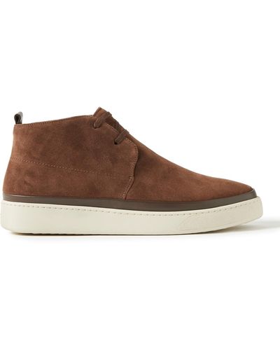 Mulo Suede Chukka Boots - Brown