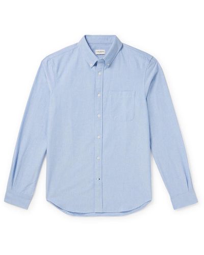 Club Monaco Button-down Collar Cotton Oxford Shirt - Blue
