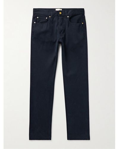 Sid Mashburn Straight-leg Slim-fit Cotton-blend Corduroy Pants - Blue