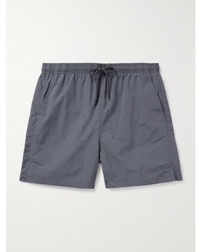 Norse Projects Hauge Straight-leg Mid-length Recycled Swim Shorts - Blue