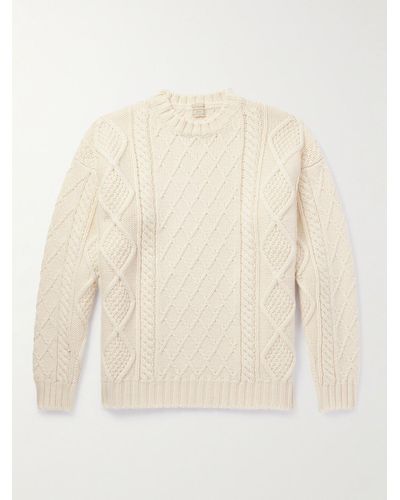 Massimo Alba James Cable-knit Wool Sweater - Natural