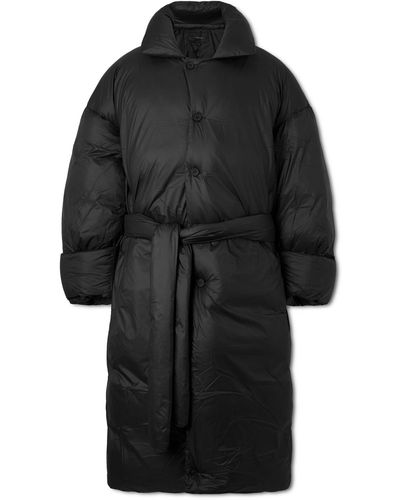 Entire studios Rbi Belted Padded Shell Down Coat - Black