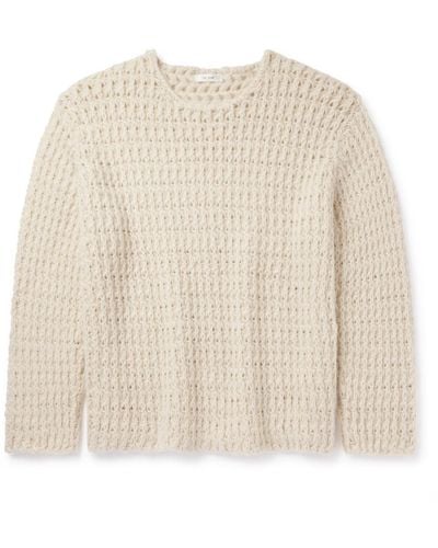 The Row Olen Open-knit Cashmere Sweater - Natural