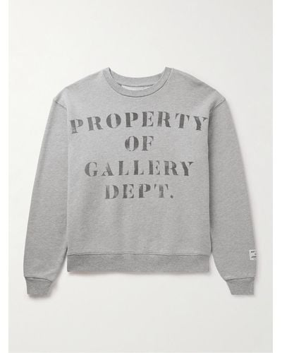 GALLERY DEPT. Printed Cotton-jersey Sweatshirt - Grey