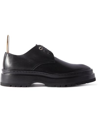 Jacquemus Pavane Leather Derby Shoes - Black