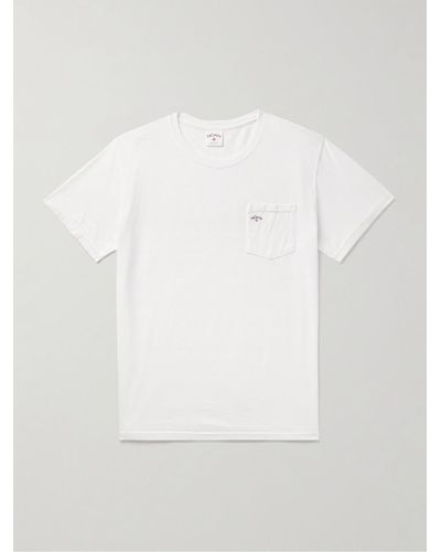 Noah Core Logo-print Cotton-blend Jersey T-shirt - White