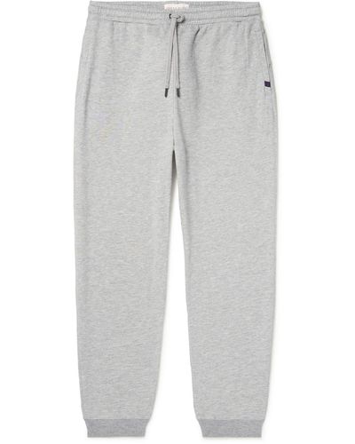 Derek Rose Quinn 1 Tapered Cotton And Modal-blend Jersey Sweatpants - Gray
