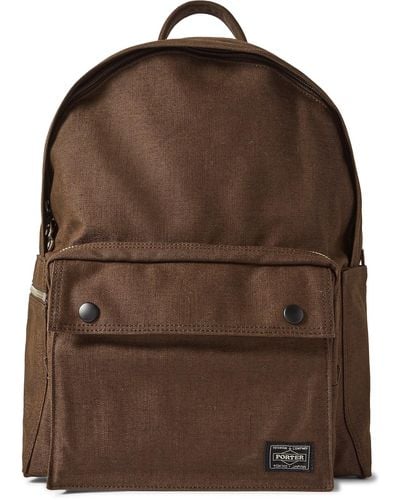 Porter-Yoshida and Co Smoky Cordura® Cotton Backpack - Brown