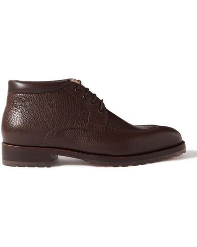 Manolo Blahnik Nekos Full-grain Leather Boots - Brown