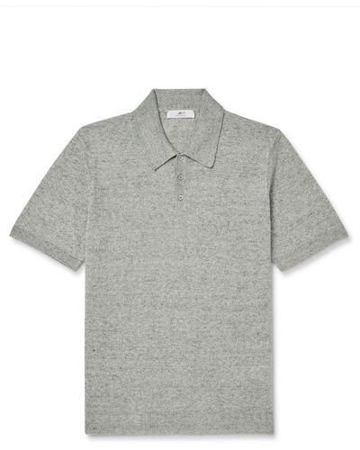 MR P. Linen Polo Shirt - Gray