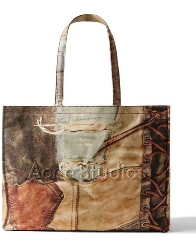 Acne Studios Logo-embossed Printed Cotton-canvas Tote - Natural