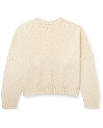 The Row Grohl Wool And Silk-blend Sweater - Natural