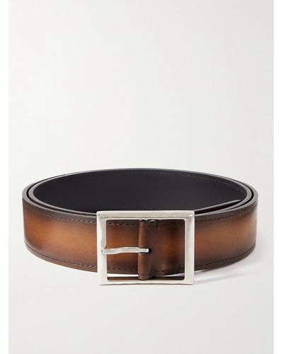 Berluti Scritto 3.5cm Leather Belt - Brown