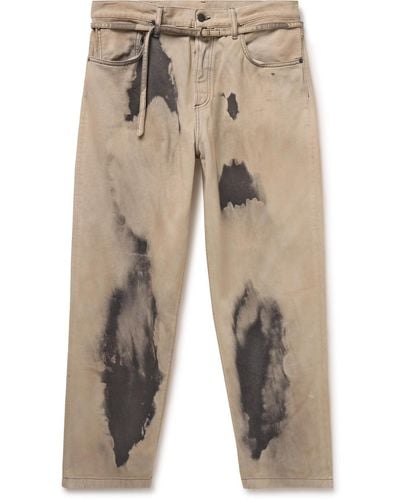 Acne Studios 1991 Toj Straight-leg Belted Tie-dyed Jeans - Natural